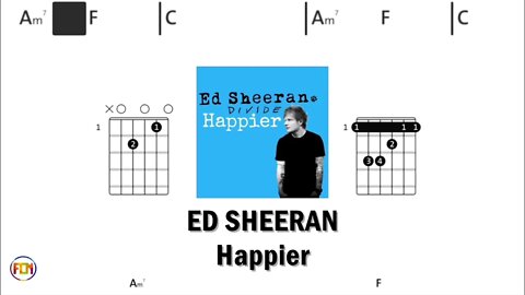 ED SHEERAN Happier - (Chords & Lyrics like a Karaoke) HD