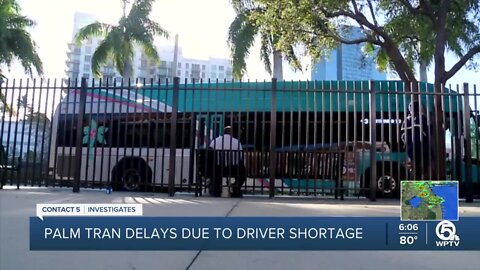 Shortage of Palm Tran drivers creating challenges