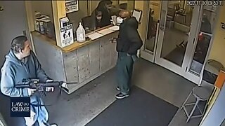 Security Guard TAKES DOWN Armed Robber