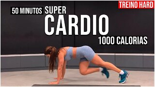 50 Min de CARDIO Corpo Todo | Treino MUITO Intenso| Queime 1000 Calorias | Em Casa | Sem Equipamento