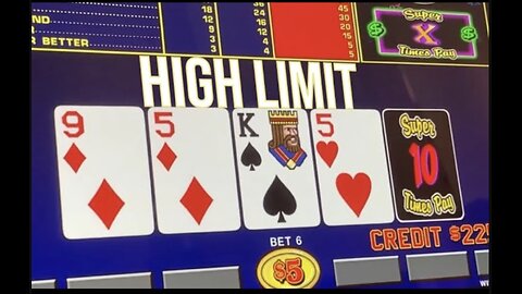 High Limit Video Poker Super Times Pay💰