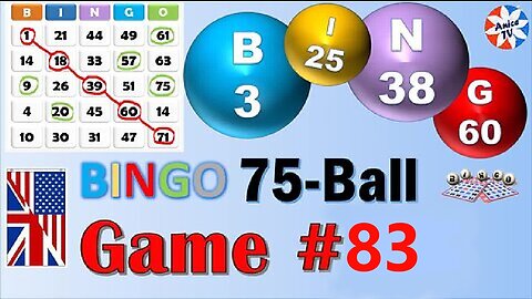 75 Ball - BINGO Caller - Game#83 - English American