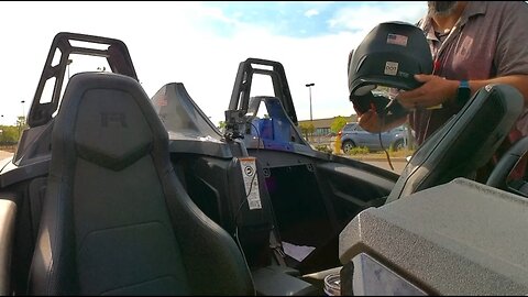 Grocery shopping in a Slingshot