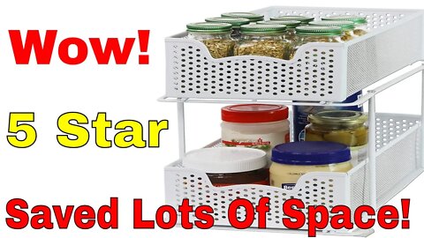 Simple Houseware 2 Tier Sliding Cabinet Unbox & Review - Basket Organizer Drawer