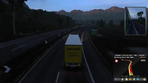 Eurotrucksimulator 2. Mit dem LKW durch Europa Auf der Pro Mod mit guter Musik.