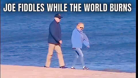 Joe Biden at the Beach AGAIN during a World Crisis