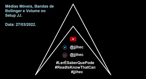 Médias Móveis, MACD, Bandas de Bollinger e Volume no Setup JJ #00003 - 20220327