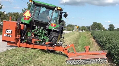 Nifty Mower. BIZARRE ACCIDENT! RhinoAg Ditch Mower on Deere 5075E!