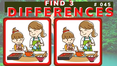 FIND THE THREE DIFFERENCES | CHALLENGE # 045 | EXERCISE YOUR MEMORY