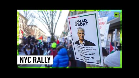 Demonstrators Demand ‘Free Ahmad Sa’adat and All Palestinian Prisoners' at New York Rally