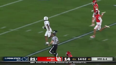 Penn State scores on longest pass in Rose Bowl history