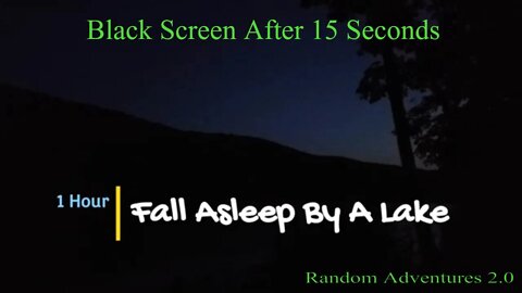 Relaxing Sleep Sounds - Falling Asleep By A Lake 1 Hr with Black Screen