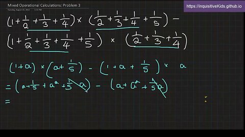 6th Grade Mixed Operational Calculations: Problem 3