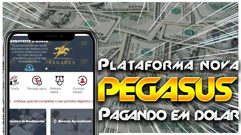 Plataforma Pegasus | Pagando todo dia em usdt