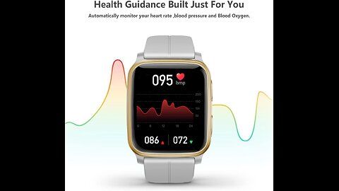 Fitness Tracker, Smart Watch with 24/7 Blood Pressure Heart Rate