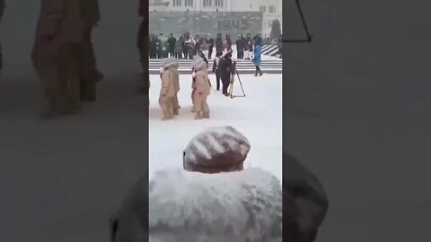 🇷🇺 In Norilsk, Despite The Blizzard, Residents Came Out To Celebrate Victory Day