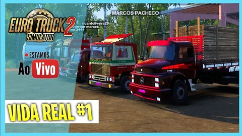 ▶️ETS2 VIDA REAL ONLINE #1 O INÍCIO - MAPA BR BRASIL - EURO TRUCK SIMULATOR 2 1.43