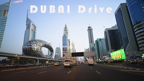 Dubai City Evening Drive 4K HDR