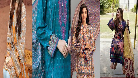 Fashion 2023 beautiful look dresses designs for beautiful printed fabric