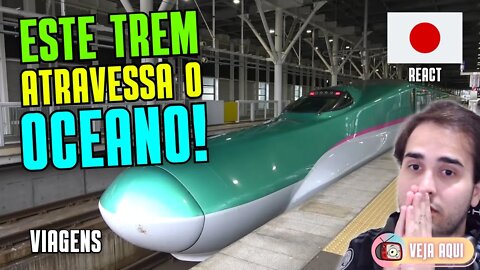 ATRAVESSANDO O OCEANO neste INCRÍVEL TREM-BALA! Viagens ao Japão | Veja Aqui Reacts