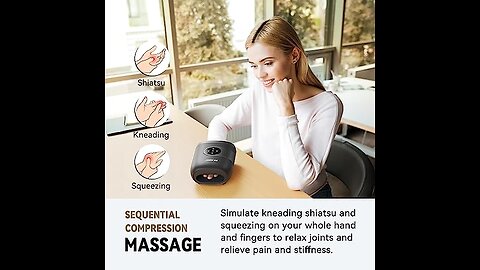 FIT KING Hand Massager with Heat for Hand Massage and Arthritis Carpal Tunnel Finger