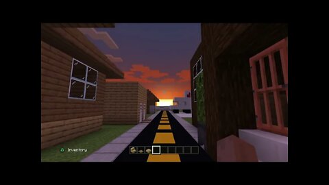 sunset downtown Lanceville MINECRAFT