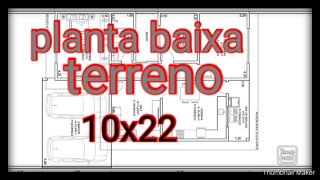 planta baixa 10x22