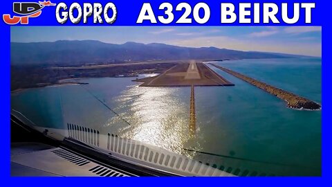 Airbus A320 Landing & Takeoff at Beirut Lebanon | Flight Deck GoPro Pilotsview