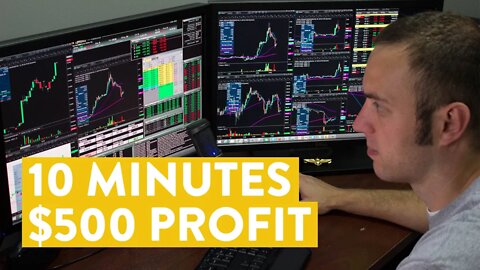 [LIVE] Day Trading | 1 Trade, 10 Minutes, $500 Profit