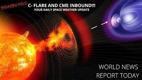 Space Weather Update!! C-Flare And CME Inbound!