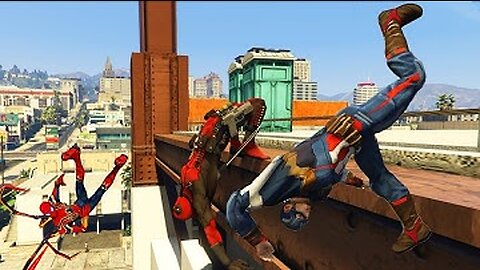 GTA 5 Superhero Jump Fails Funny