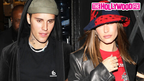 Justin & Hailey Bieber Party Hard With Friends At The Nice Guy After His Concert In Los Angeles, CA