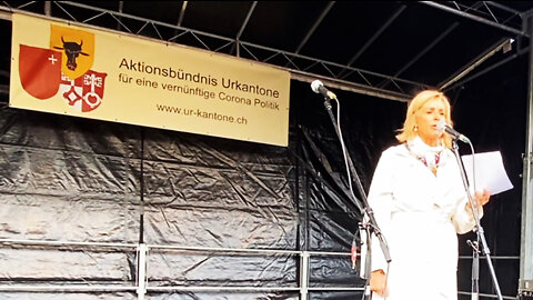 Kundgebung Zürich Oerlikon 19.02.2022 - Michelle Cailler, Freunde der Verfassung Romandie