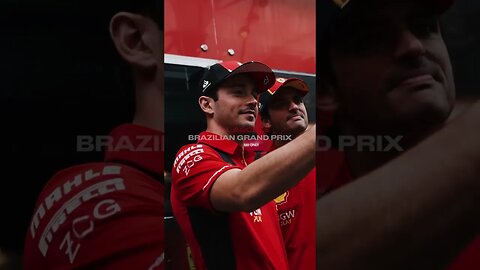 Leclerc e Sainz da Ferrari tchau Brasil🏎️ #shorts #ferrarif1