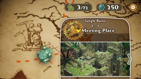 Frogger and the Rumbling Ruins-Jungle Ruins 1-1 Meeting Place