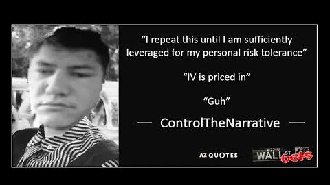 Guh: The Legend of ControlTheNarrative, a peak WSB hero I r/wallstreetbets