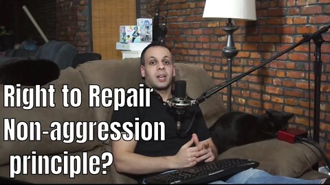 Responding to criticism regarding right to repair's violation of the non-aggression principle.