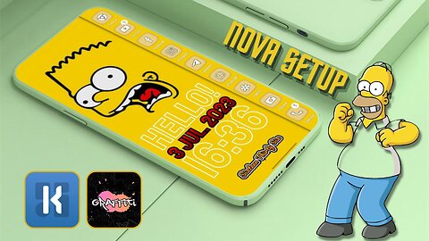 É hora de PERSONALIZAR e deixar seu Android diferenciado NOVA SETUP Bart SIMPSON + Studio icon Pack