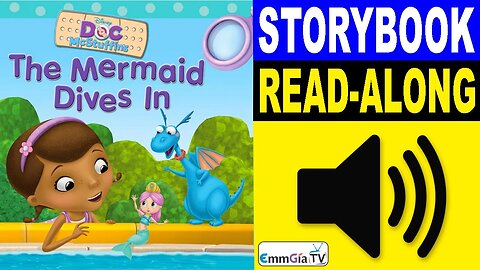 Doc McStuffins Read Along Story book, Read Aloud Story Books for Kids, The Mermaid Dives In