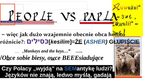 People vs papla*Więc jak dużo wzajemnie, obecnie obca hołoto -różnicie?: כּסילים [kesilim]*Głupiście