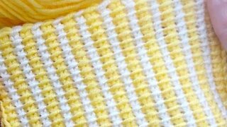 🧶Super Easy Tunisian Crochet Baby Blanket For Beginners