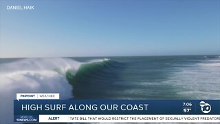 Sunset Cliffs surfers catch big waves before the weather shifts