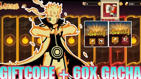 GIFTCODE + GACHA 60 TIKET | Naruto Sage Of The Six Path | Hadiah Lumayan Bagus‼️