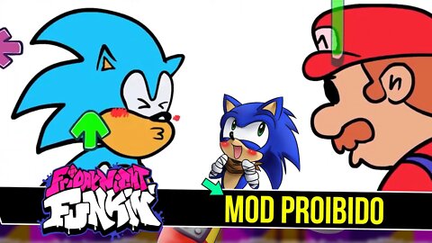 MOD Proibido do Sonic e Mario no Friday Night Funkin #shorts