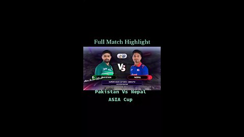 Pak Vs Nepal aisa cup 1 match full highlights