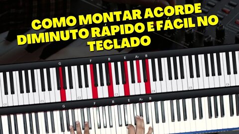 Como montar ACORDE DOMINUTO rápido e fácil no TECLADO