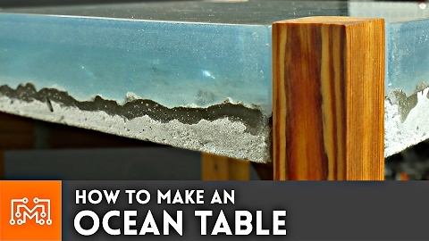 How to make an Ocean Table // Concrete and Epoxy Resin