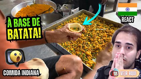 SE LIGA NESSE CURIOSO PRATO INDIANO: SAMOSA! Reagindo a COMIDAS DE RUA INDIANAS | Veja Aqui Reacts