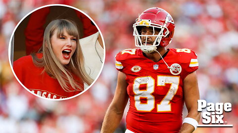 Travis Kelce reacts to stats proving he plays better when Taylor Swift attends his games