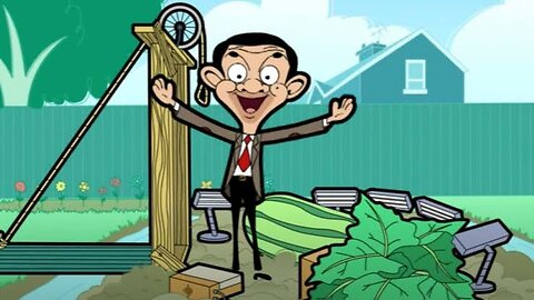 Mr bean grows a giant vegitable ! Mr bean animated sesion 1 full episode mr bean